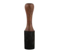 CoudarTitie Battitore con Impugnatura in Legno e Testa in Pelle Artigianale Compatto per Terapia Del Suono, 20CM, Stile A