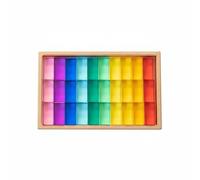 CoudarTitie Blocchi Acrylici Educativi Costruzione Arcobaleno Funzione Ottica Materiale Trasparente Adatti a Bambini in pprendimento Domestico Sviluppo, Trasparente 30PC