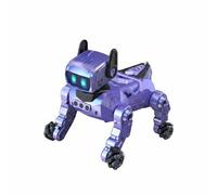 CoudarTitie Cane Robot Interattivo Animale Elettronico Compagno Desktop Robot Cane Giocattolo Elettronico Durevole Telecomando Tre modalità Effetti Luce Suono, Viola
