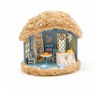 CoudarTitie Casetta con tto in Peluche 3D Casetta in Miniatura Compangolo per Libri per Collezionisti, Estate