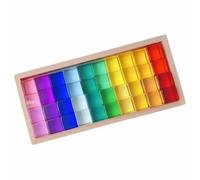 CoudarTitie Children Building Blocks Blocchi Costruzione Bambini Set Costruzioni Blocchi Acrilico Trasparente Arcobaleno Educativi per Sviluppo Motricità Fine, Arcobaleno Combinazione 6