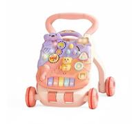 CoudarTitie Children Learning Deambulatore Bambini Carrello Tavolo Interattivo 2 in 1 con Pannello Staccabile Luci Musica Ingranaggi Riconoscimento Forme Gambe, style to 2