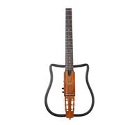 CoudarTitie Chitarra Silenziosa Portatile Pieghevole da Viaggio con Elettronica Interna Vano Posteriore Alimentabile Pannello Laterale