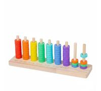 CoudarTitie Color Sorting Gioco Educativo Anelli Impilabili Cerchi Arcobaleno Selezionatore Riconoscimento Colori Funzione di Pazienza E Concentrazione Adatto per Bambini Scuola Casa