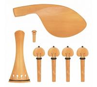 CoudarTitie Componenti di Accordatura per Violino Set Accessori Violino Completo con Poggiamento Mentoniero Cordaio Piroli Bottoncino in Legno di Bosso per