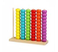 CoudarTitie Cornice Aritmetica Bambini Gioco Educativo Matematica Perle Impilabili Legno Stimola Coordinazione Occhio-Mano Riconoscimento Visivo Adatto a, L, 44