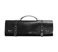 CoudarTitie Custodia Bacchette Batteria Borsa Astuccio Portabacchette Porta Mazze in Pelle con Rivetti Corpo Strutturato per Protezione E Organizzazione Accessori, Nero