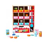 CoudarTitie Distributore di Snack Giocattolo in Legno Colorato da Pavimento per Simulazione Supermercato, Scolastiche
