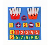 CoudarTitie Felt Arithmetic Board Tavola Didattica Numeri Pannello Matematica Lavagna Feltro Gioco Educativo Interattivo con Simboli E Cifre Tattili Sviluppo, Color to 2, 30 32.3cm