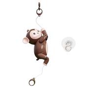 CoudarTitie Giocattolo a Forma di Scimmia Che Si Arrampica Sulla Corda, Giocattolo Interattivo Da Tirare, Cartone Animato Compatto, Abilità Motorie Educative per, Marrone, Taglia unica bambino