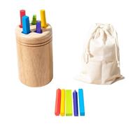 CoudarTitie Giocattolo in Legno con Bastoncini di Equilibrio E Abbinamento Colori, Ideale per Imparare a Distinguere I Colori E Imparare I Colori. Giocattolo Mont, 10 barre, Taglia unica