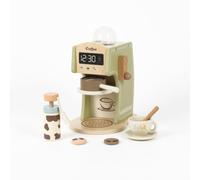 CoudarTitie Giocattolo Set Elettrodomestici Finto Macchina Caffè Tostapane Mixer in Legno E Plastica con Esperienza Tattile Confortevole Adatto a Gioco di Ruolo , Verde , Macchina Da Caffè