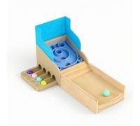 CoudarTitie Gioco Biglie Bambini Gioco da Tavolo Giocattolo Legno Percorso Biglie Arcade Interattivo con Rampa Inclinata Punteggio Numerato Elementi Removibili