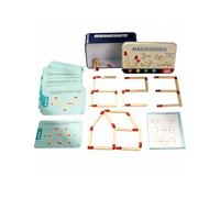 CoudarTitie Gioco Logico per Bambini Kit Bastoncini Rompicapo con Carte Illustrate in Legno Carta E Scatola di per Costruire Figure E Sviluppare Pensiero Logico