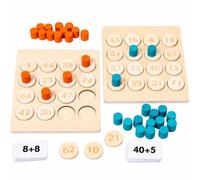 CoudarTitie Gioco Prescolare di Matematica Interattivo Gioco di Calcolo con Dischi Numerici e Pioli Riutilizzabile per Apprendimento a Casa