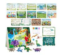 CoudarTitie Libro Giocattolo Interattivo Sui Dinosauri, Libro Sensoriale per Bambini in Età Prescolare, Apprendimento Educativo Interattivo per Genitori E Figli,