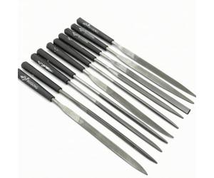 CoudarTitie Lima Industriale Set Lime Aghi Liutaio Lime Strumenti Chitarra con Manico in Gomma E Corpo in Metallo per Canaline Capotasto E Chamfer Ponte Adatta per Manutenzione Fai da Te