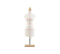 CoudarTitie Manichino da Sartoria per Bambole, Espositore per Abiti, Supporto per Busto, Modello da Sarto, Supporto per Diorama, Casa, 46 cm e Base Quadrata