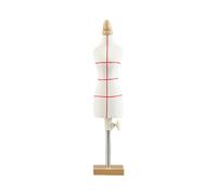 CoudarTitie Manichino da Sartoria per Bambole, Espositore per Abiti, Supporto per Busto, Modello da Sarto, Supporto per Diorama, Casa, 26 cm e Base Quadrata