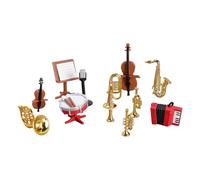 CoudarTitie Mini Strumenti Musicali Set di Strumenti a Fiato Corda Percussione Miniatura Materiale PP Realistico Adatto per Bambole 1 12 Casa delle Bambole Decora