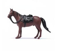 CoudarTitie Miniatura Cavallo Figurina Animale Compatto con Dettagli Sella Perfetta per Costruzione Micro Paesaggi Hobby Allestimenti Rurali Decorazione Shelf, Marrone, 1/64