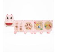 CoudarTitie Pannello Murale per Bambini Tavola Sensoriale Gioco Educativo Bacheca Interattiva Lavagna attività in Legno con Parti, 6.5kg, Gioco da Parete A Forma di Ippopotamo