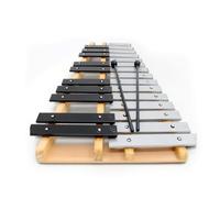 CoudarTitie Percussore di Alluminio a 25 Note con Barre in Metallo Accordate Singolarmente E Supporto in Legno Robusto Adatto per Lezioni di Musica Personali con Accessori