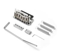CoudarTitie Ponte per Chitarra Elettrica a Sei Corde con Distanza tra le Corde 105 Mm E Base in Lega di Zinco E Individuali per Regolazione Fine, Argento