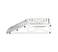 CoudarTitie Ponte per Ostacoli per Auto RC, Rampa Singola, Accessorio in Acciaio Inossidabile, Stabilità per Modelli di Costruzione di Binari Fai da Te, Presentaz, Argento