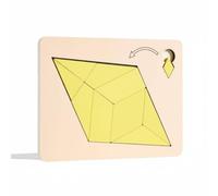 CoudarTitie Puzzle Bambini Gioco Educativo Rompicapo Legno Geometrico Gioco Incastri con Multiple E Combinazioni Concentrazione Adatto per Casa Scuola Viaggio, Rhombus