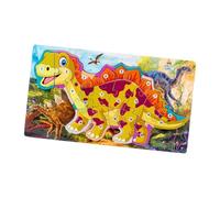 CoudarTitie Puzzle di Dinosauri in Legno per L'apprendimento Prescolare E Il Riconoscimento Dell'alfabeto, Giallo