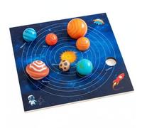 CoudarTitie Puzzle Pianeti Percorso Interattivo Legno Solare Gioco Sviluppo Pensiero Spaziale Coordinazione Manuale Adatto per Regalo Educativo Bambini, Nuova Scheda Cognitiva