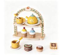 CoudarTitie Set da Tè Giocattolo Realistico Servizio da Tè Giocattolo Sicuro Giochi di Ruolo per Bambini, Cameretta, Asilo Nido