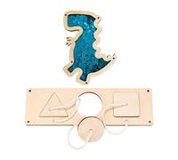CoudarTitie Set di 2 Pezzi con Lavagna Interattiva per Bambini, per Abbinare Forme E Dinosauri con Paillettes, Ideale per L'apprendimento Precoce E Lo Svilupp, Blu, Taglia unica
