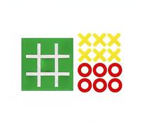CoudarTitie Tris Portatile Gioco da Tavolo Set Strategia Educativa Logica Osservazione Pianificazione in Feltro con Compatto con Sacchetto Adatto a Bambini Famiglie Classe Viaggi Misura, Verde