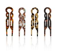 couduan 4 forcine per capelli Prestige, forcine per capelli francesi, forcine magiche in acetato a forma di U, per chignon da donna, accessori per lo styling (4 colori)