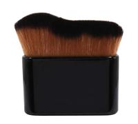 Coufce Applicatore autoabbronzante a testa curva nera | Olio per il corpo e spazzola abbronzante, per mousse, bronzer, fondotinta, setole in nylon ultra morbide e dense