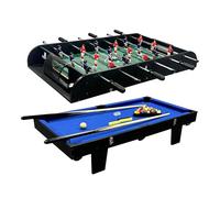 Cougar All-in-One 2-in-1 Tavolo Multigioco in Verde/Blu | Mini Tavolo da Gioco Multifunzione, Tavolo da Biliardo e Calcio Balilla | Multigioco