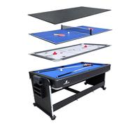 Cougar All-in-One 4-in-1 Tavolo da gioco multiplo Nero | Tavolo da biliardo, tavolo da air hockey, tavolo da ping pong | accessori inclusi