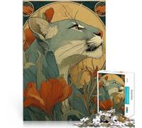 Cougar Art Nouveau Puzzle da 2000 pezzi per adolescenti Aiuta il cervello ad allenare i giocattoli che creano dipendenza per coltivare la pazienza Migliorare la memoria 70x100cm
