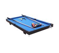 COUGAR - Biliardo Portatile Nero/Blu Mini | Spessore pavimento 12 mm, Rivestito con Panno di Velluto | Facile da Riporre, 2 anni di garanzia | Tavolo di Biliardo per Adulti e Bambini