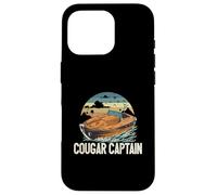 Cougar Capitano Divertente Barca Proprietario Lago Life Pontoon King Custodia per iPhone 16 Pro