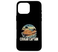 Cougar Capitano Divertente Barca Proprietario Lago Life Pontoon King Custodia per iPhone 16 Pro Max