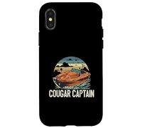 Cougar Capitano Divertente Barca Proprietario Lago Life Pontoon King Custodia per iPhone X/XS