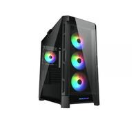 COUGAR DUOFACE PRO RGB Mid Tower PC Case con 2 pannelli frontali separati Mesh e vetro e ventilatori RGB (Black)
