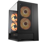 Cougar Gaming Case PC Mid Tower Omny X – 4 ventole RGB + hub, vetro temperato, GPU verticale, Nero