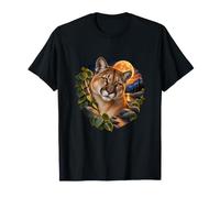 Cougar da Un Moonlit Mountain Stream Maglietta