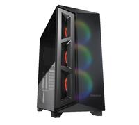 Cougar DarkBlader X5 RGB Distinctive RGB Mid-Tower Case con flusso d'aria superiore, 3 ventole ARGB VK120 e un pannello sinistro in vetro temperato trasparente CGR-5UM3TB-X5-RGB