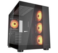 CASSETTA PC Gaming | FV150RGB - Mini-ITX, Micro-ATX e ATX - Doppia camera - Compatibile GPU 400 mm - ARGB - Raffreddamento avanzato - Fino a nove ventole (nero)