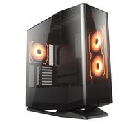 COUGAR FV270 - Custodia per PC in vetro temperato curvo, interno spazioso per componenti di fascia alta, design con flusso d'aria superiore, nero (nero RGB)